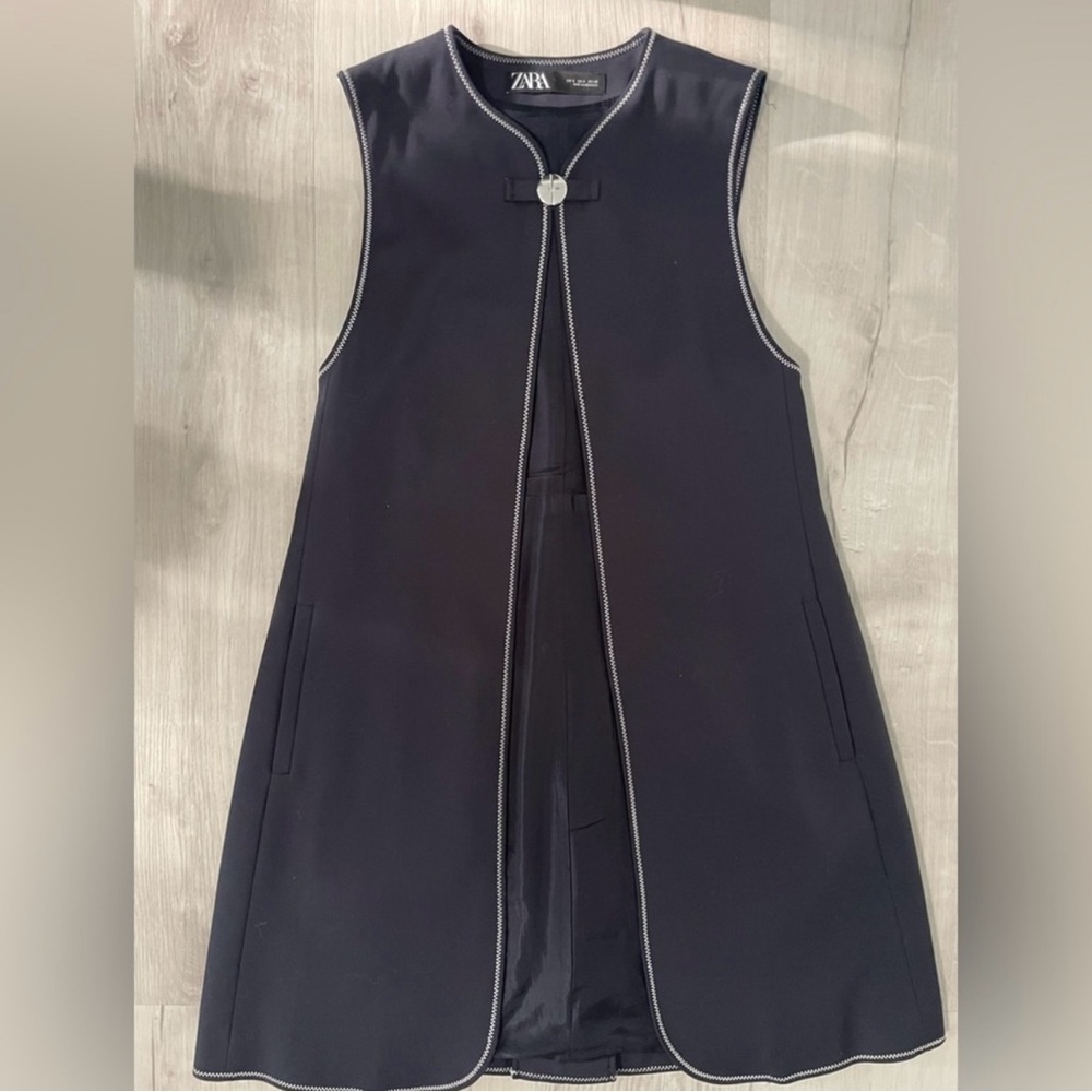 Zara Black Jacket with Silver Button Detail